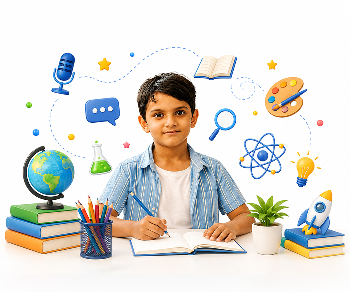 Children learning reading, creativity and communication at Junior Hope